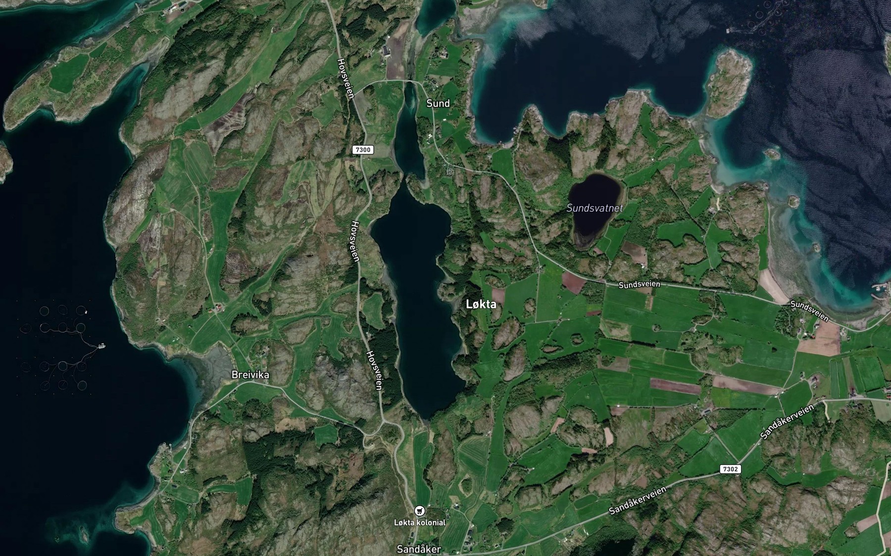 Satellite map of the Oldervikja