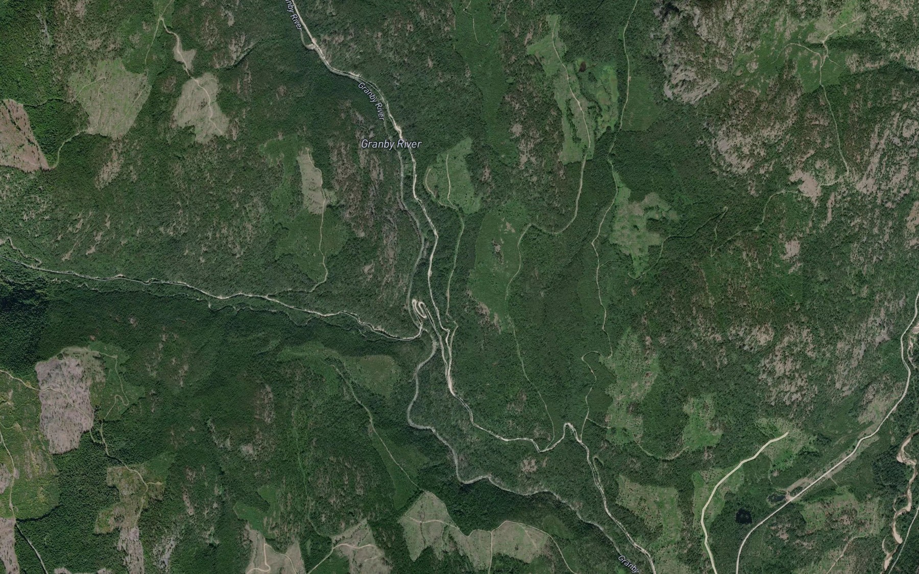 Satellite map of the Gable Creek