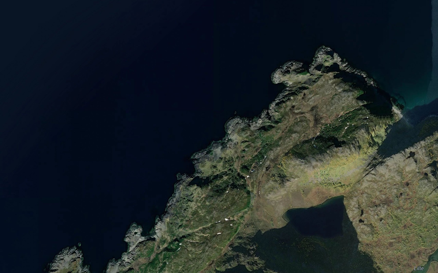 Satellite map of the Nordlundkjeila