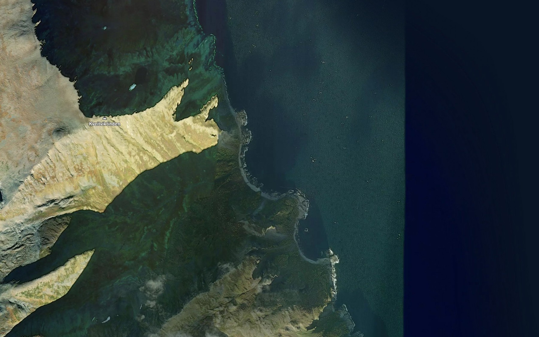 Satellite map of the Kveitvika,yt