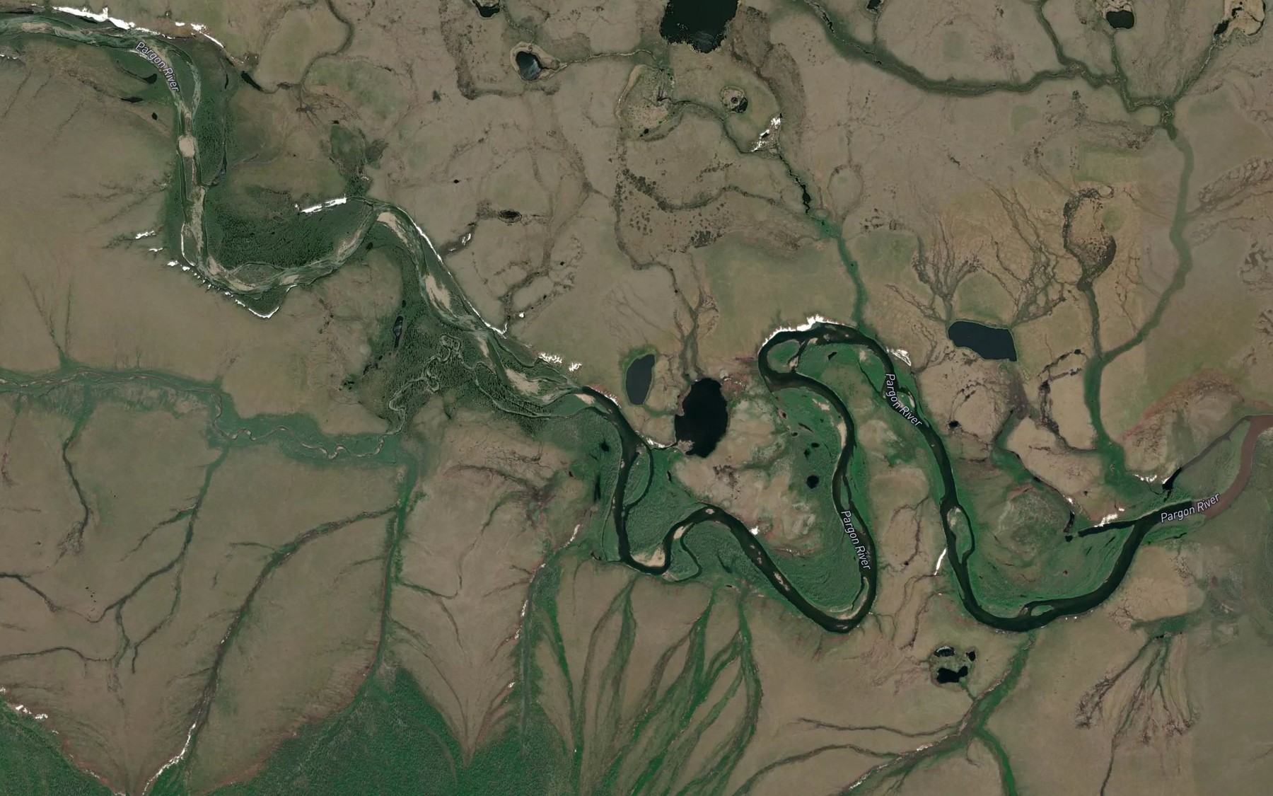 Satellite map of the California Creek