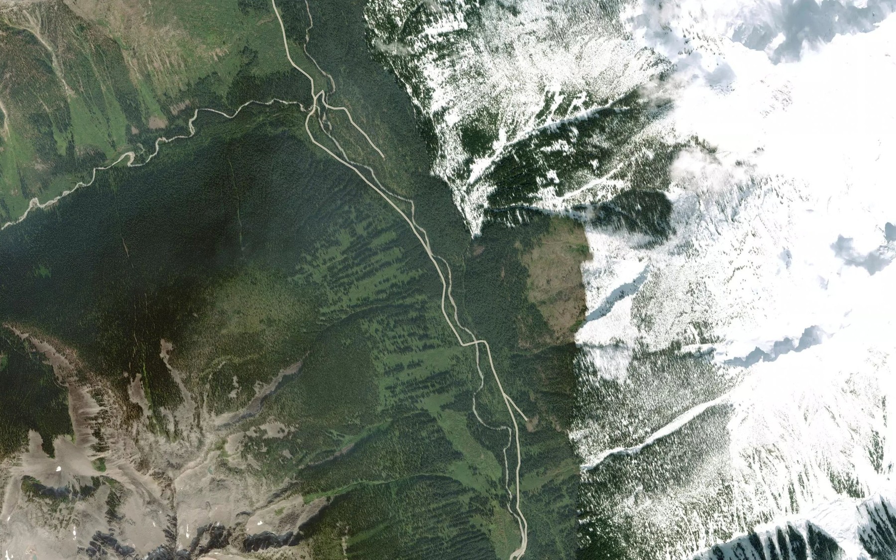 Satellite map of the Bennison Creek