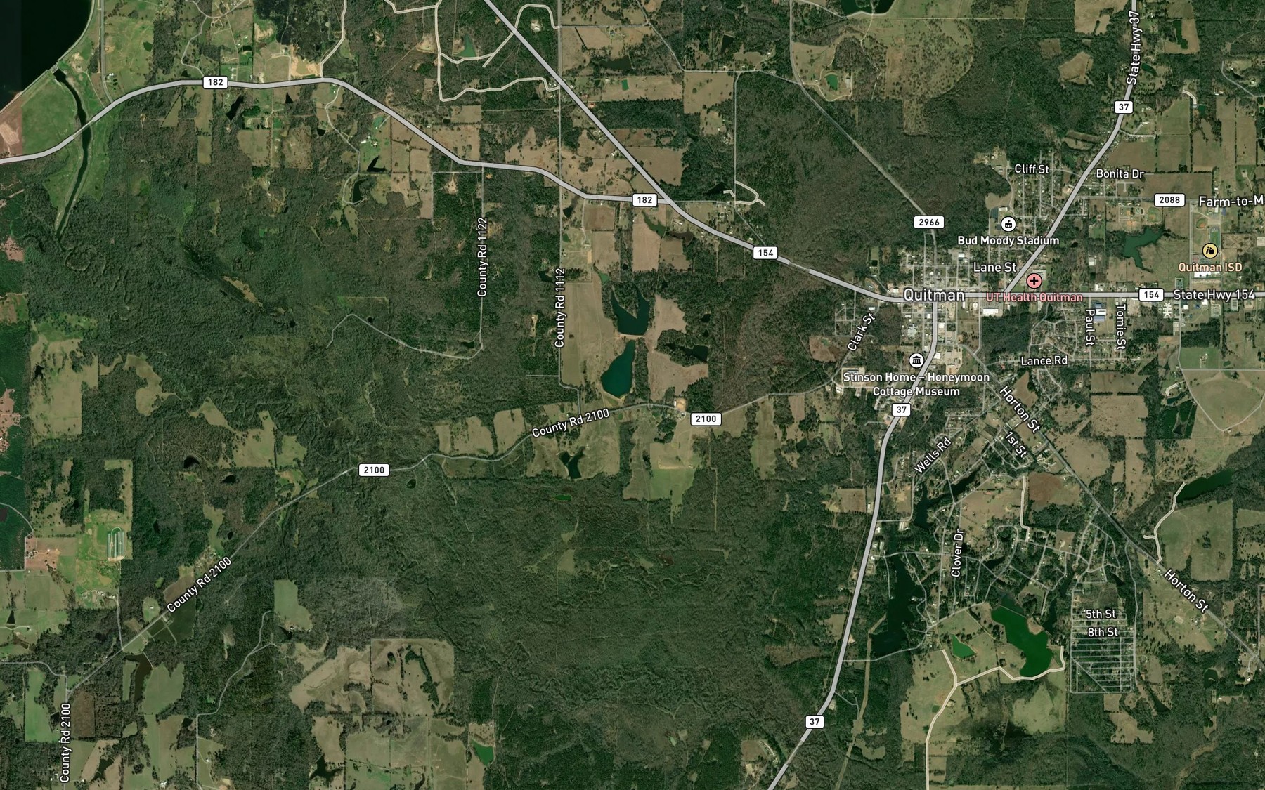 Satellite map of the Andrews Lake