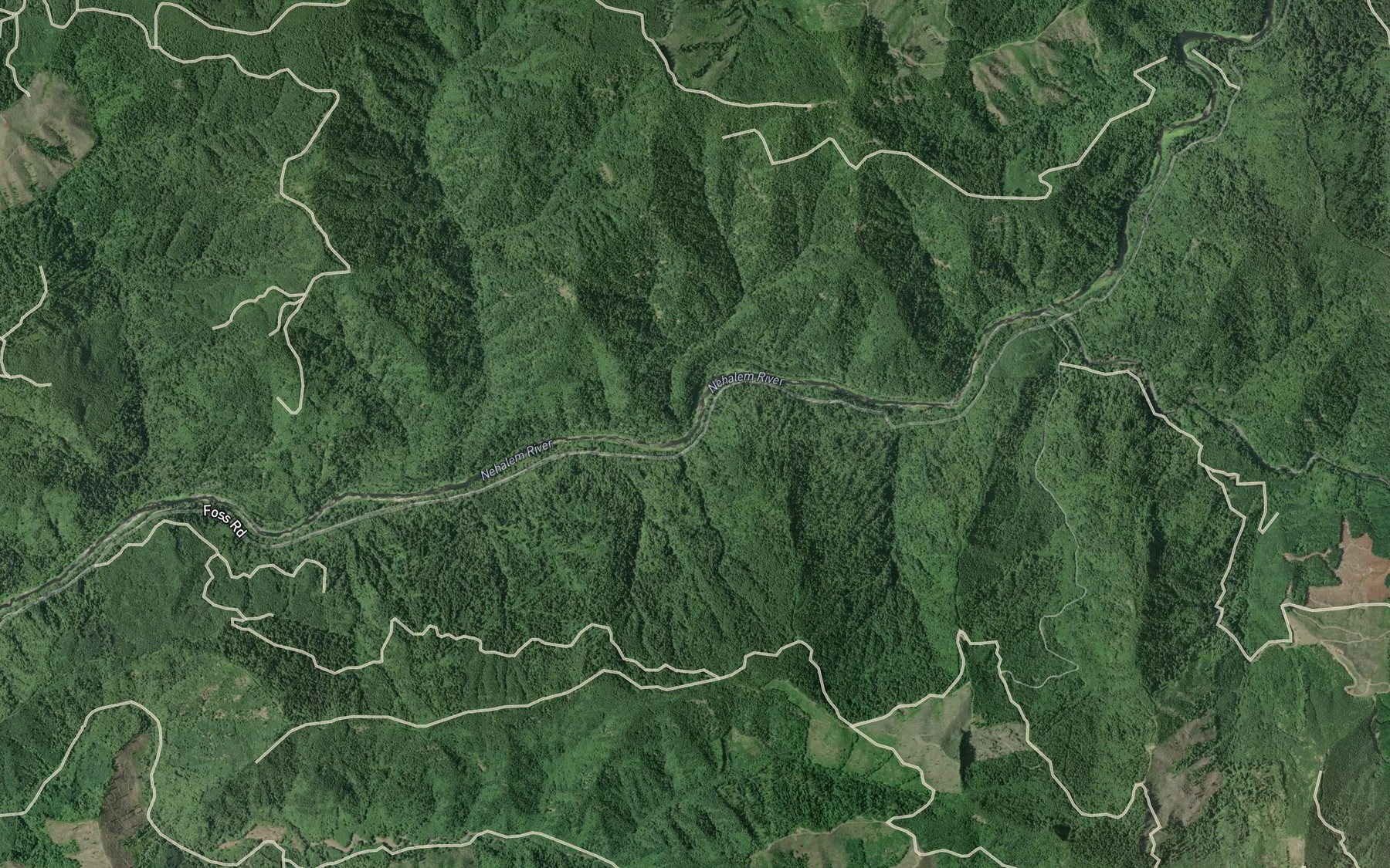 Satellite map of the Snark Creek