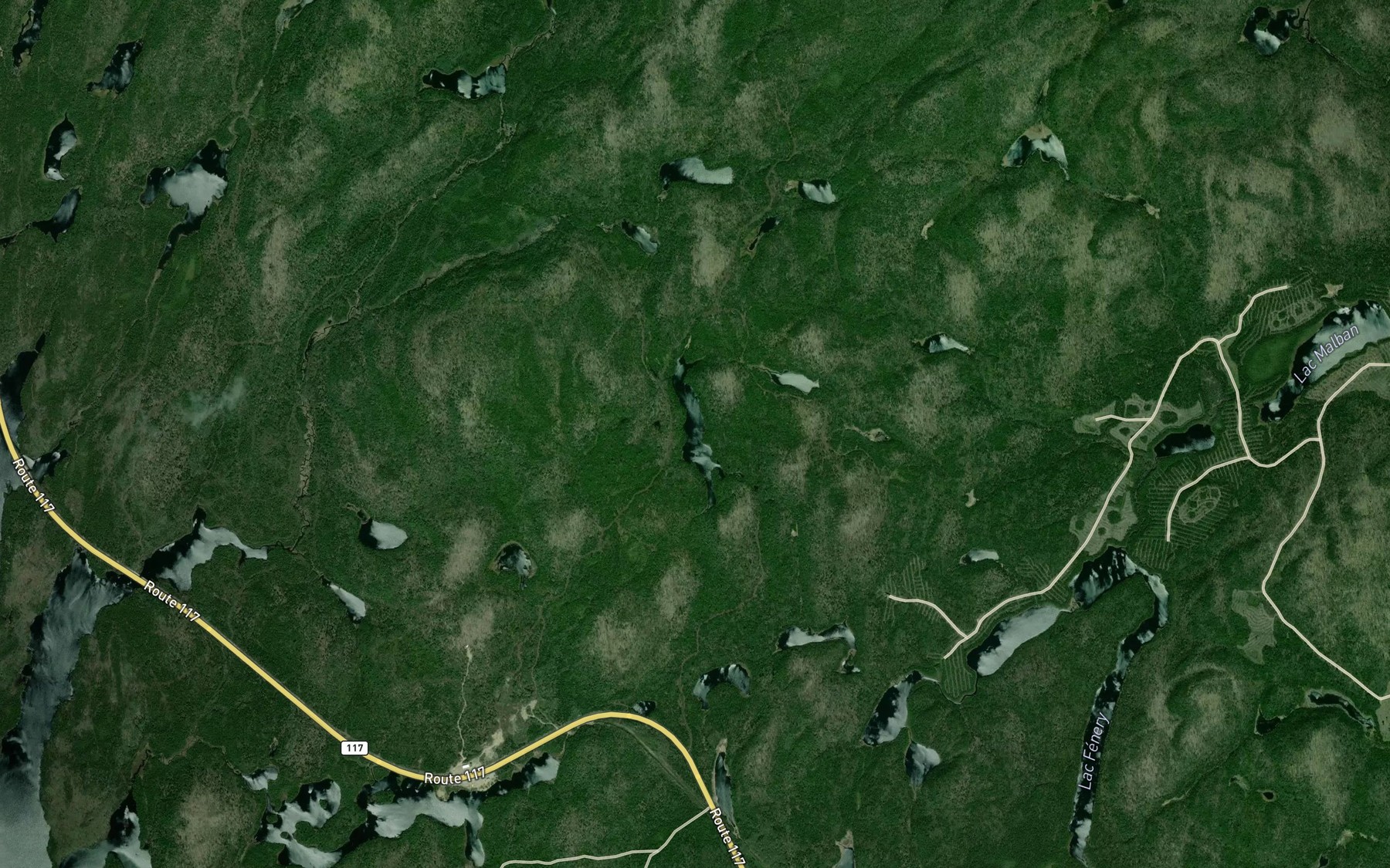 Satellite map of the Lac Valvins