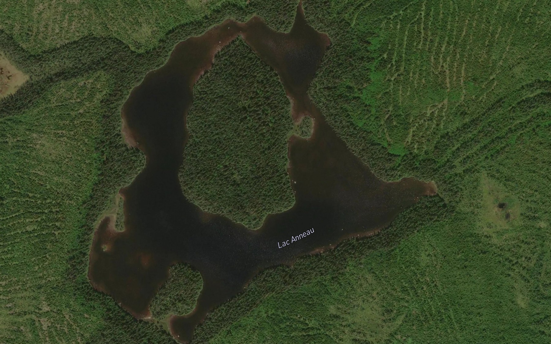Satellite map of the Lac Anneau