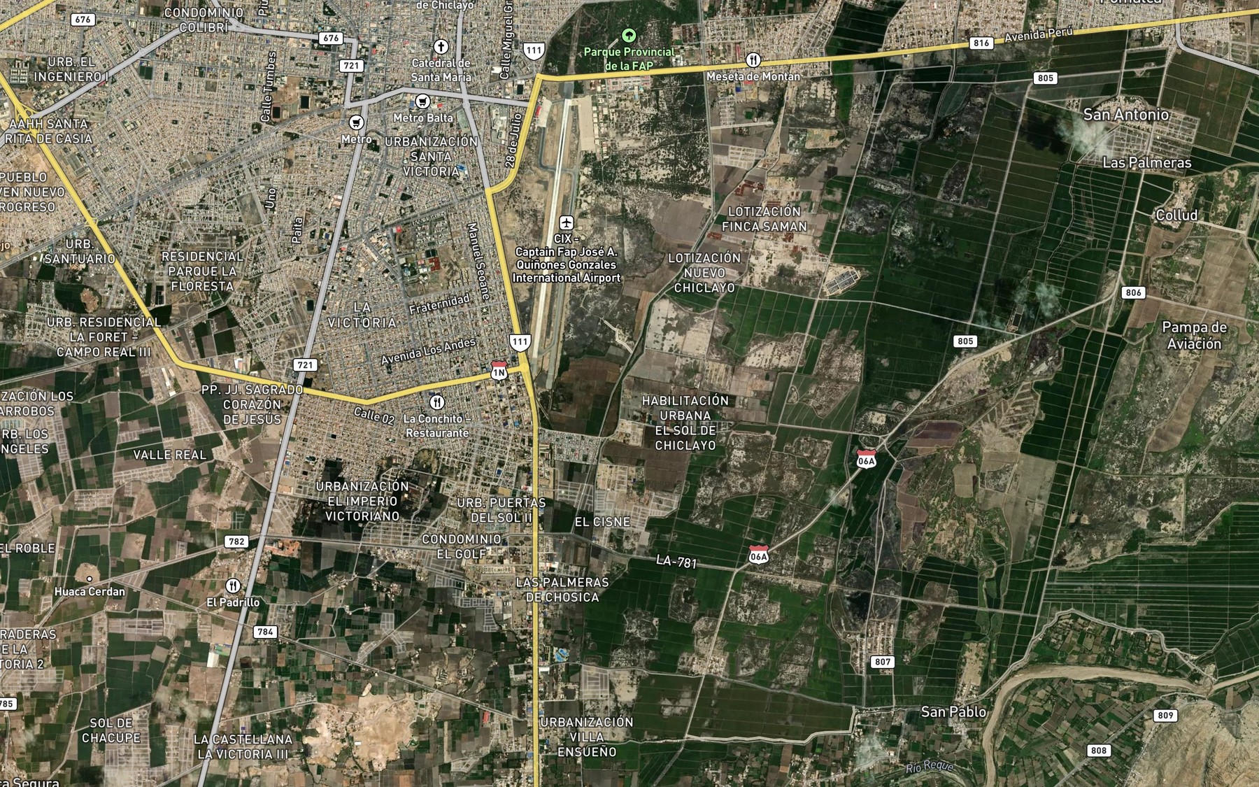 Satellite map of the Acequia La Pampa