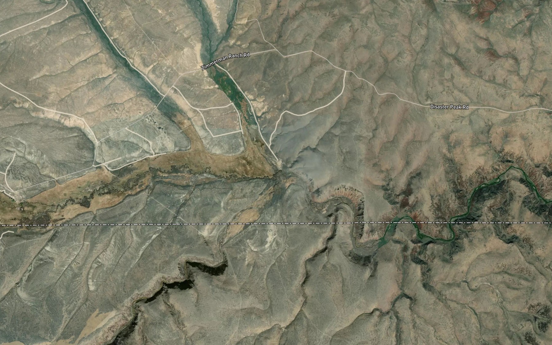 Satellite map of the Cherokee Creek