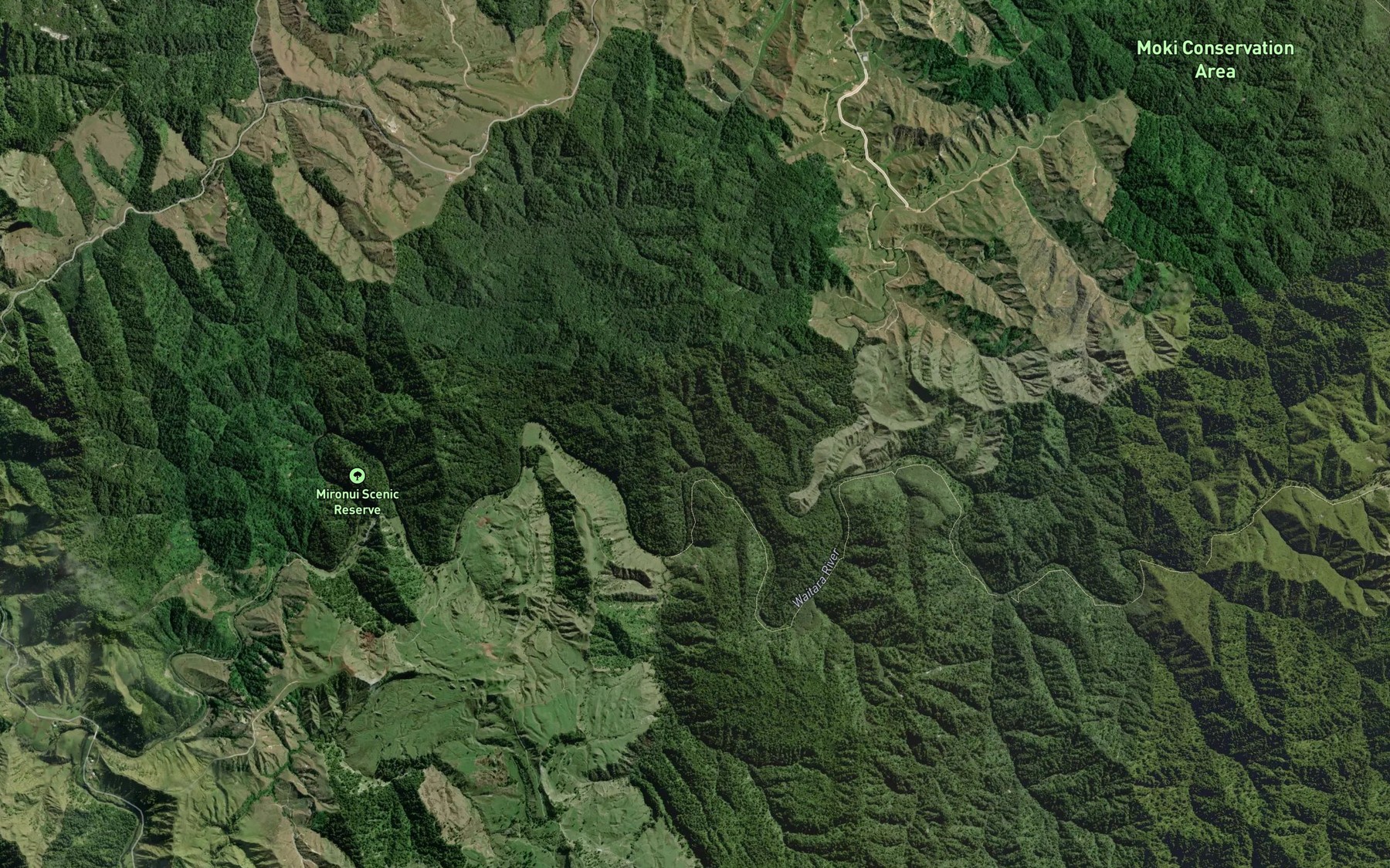 Satellite map of the Makarakia Stream