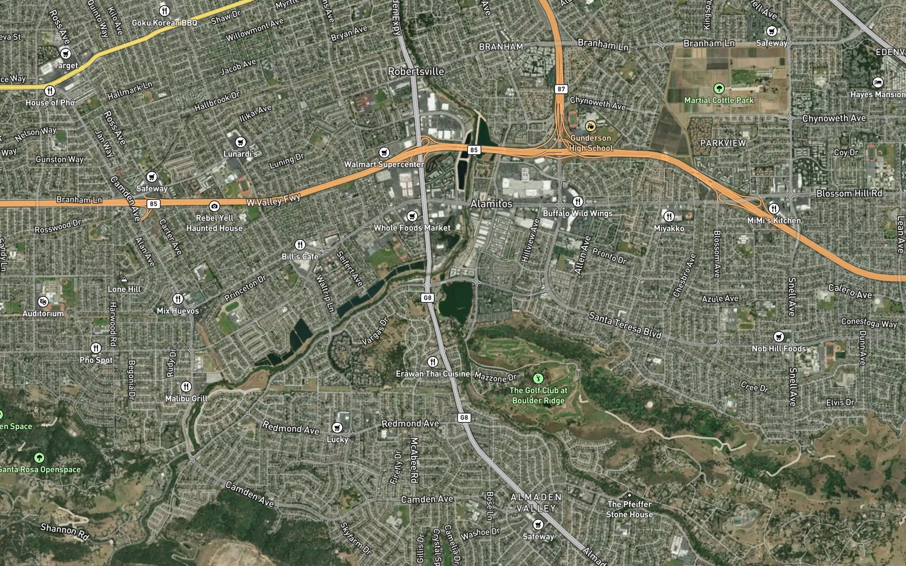 Satellite map of the Spot 6