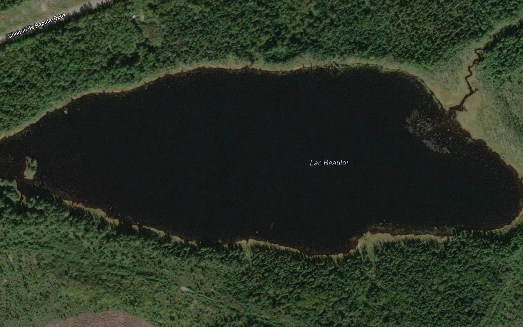 Satellite map of the Lac Beauloi