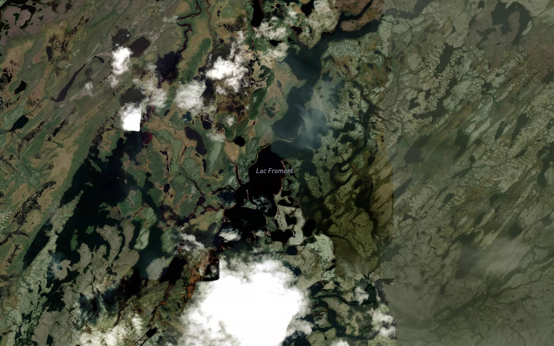 Satellite map of the Lac Fromont