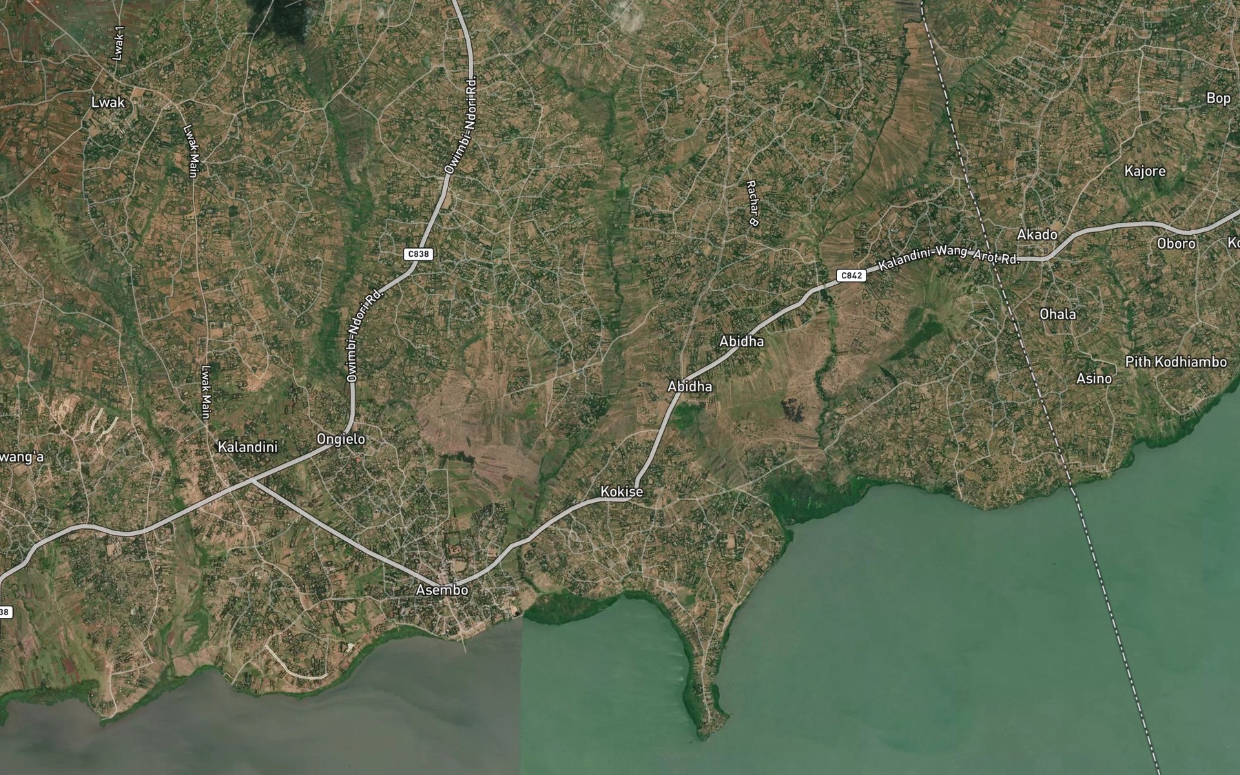 Satellite map of the Kanja