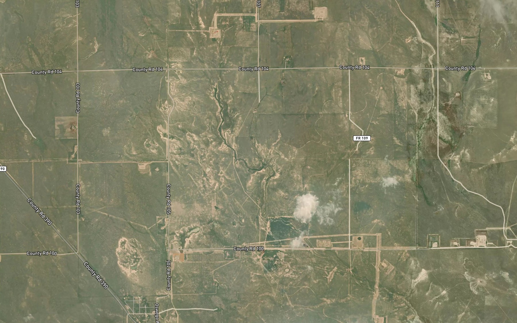 Satellite map of the Wildhorse Reservoir 1