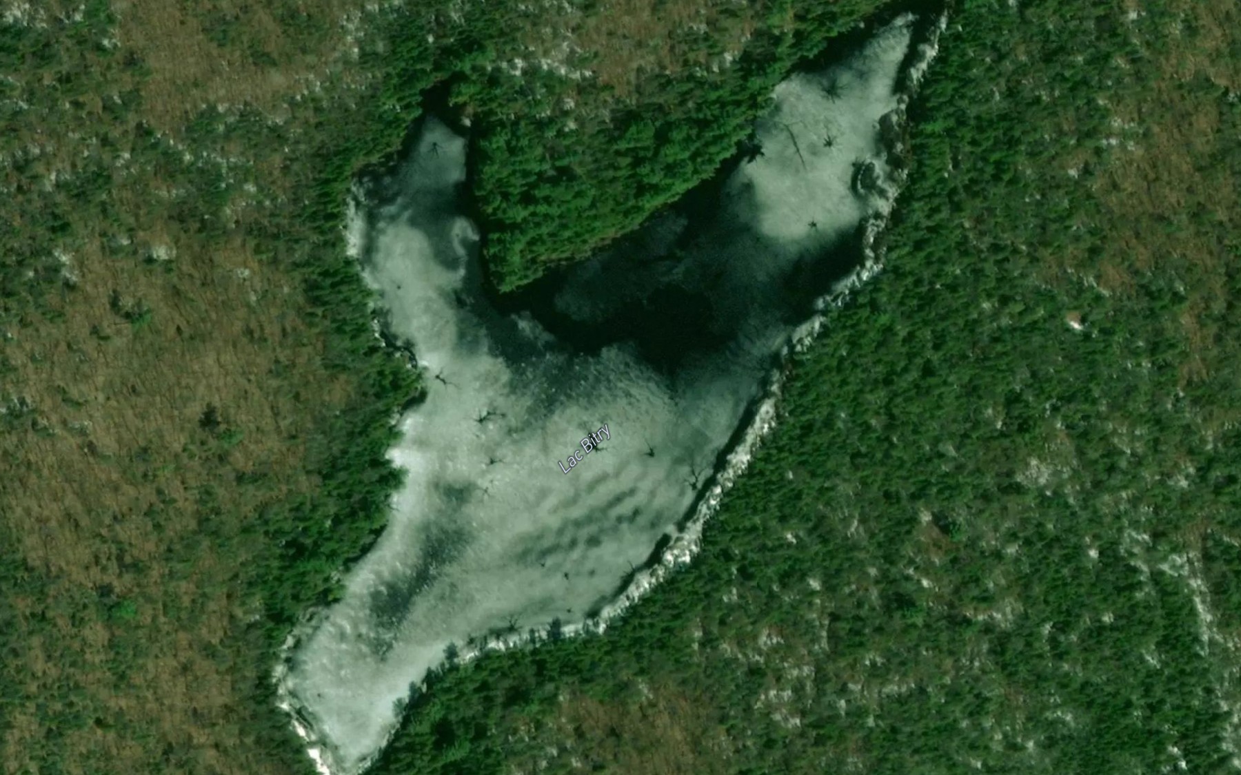 Satellite map of the Lac Bitry