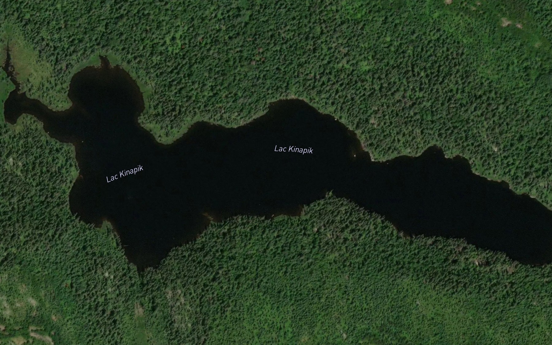 Satellite map of the Lac Kinapik