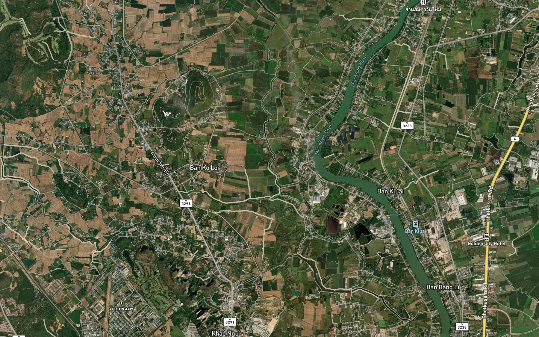 Satellite map of the Khlong Tha Sao