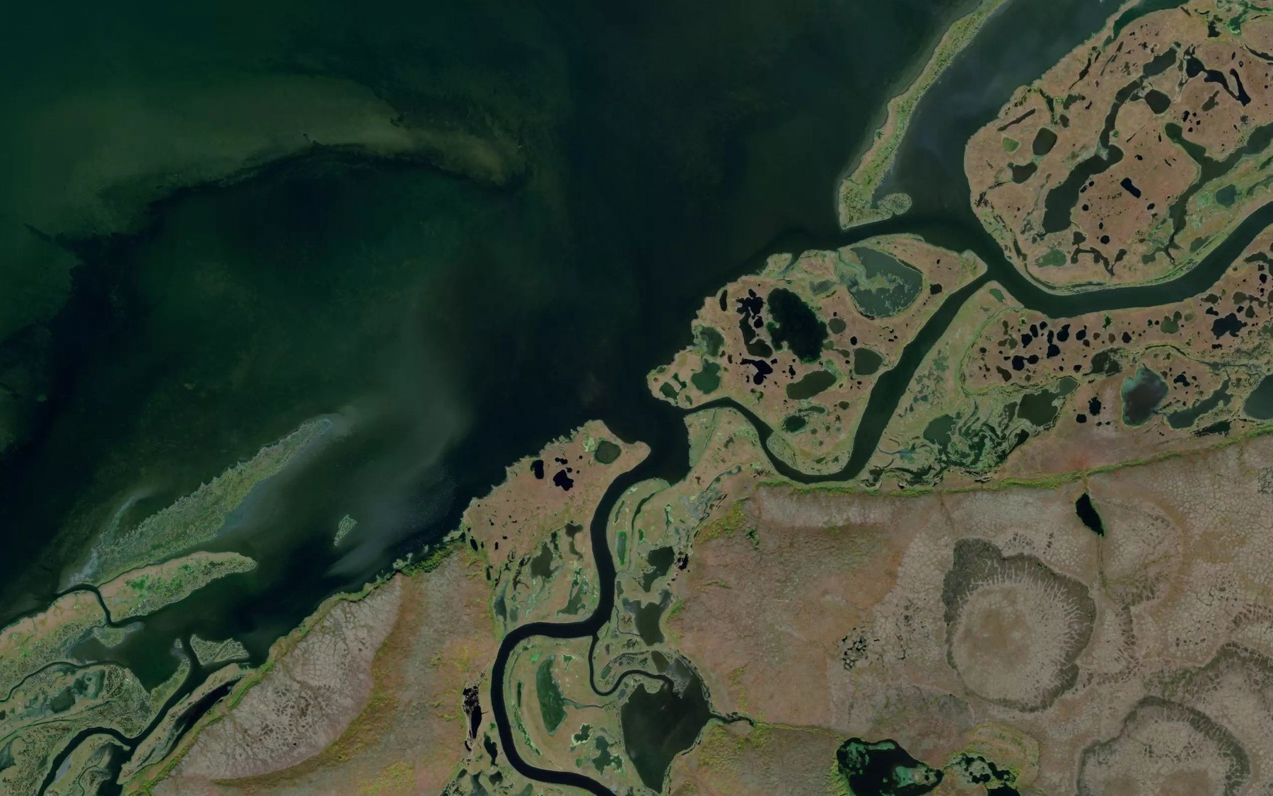 Satellite map of the Sanaguich River