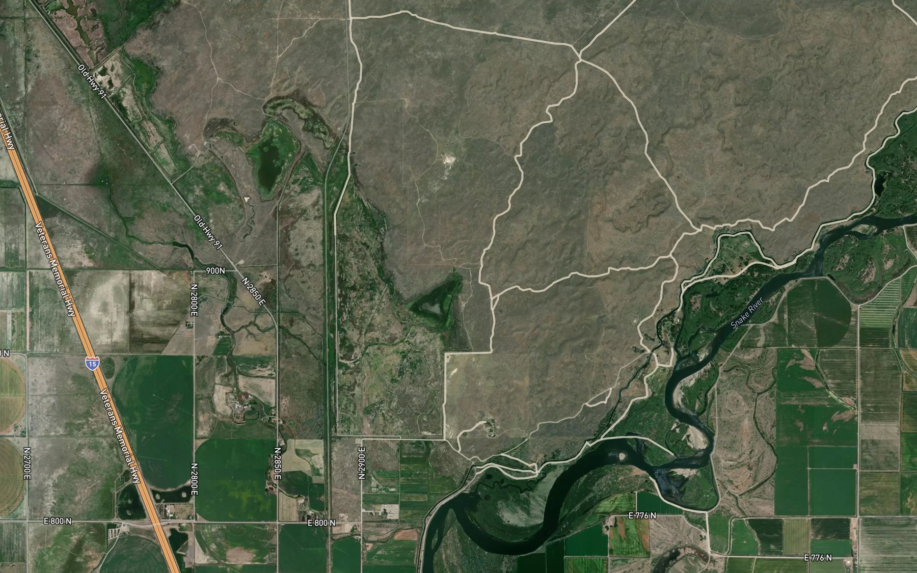 Satellite map of the East Springs