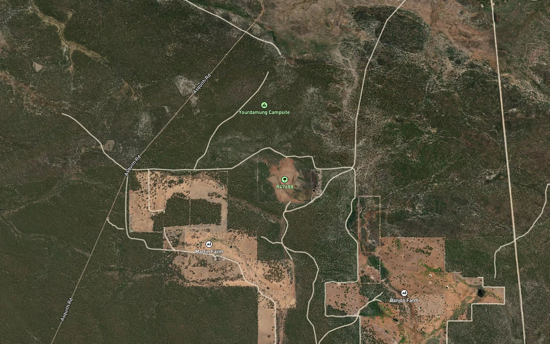 Satellite map of the Yourdamung Lake