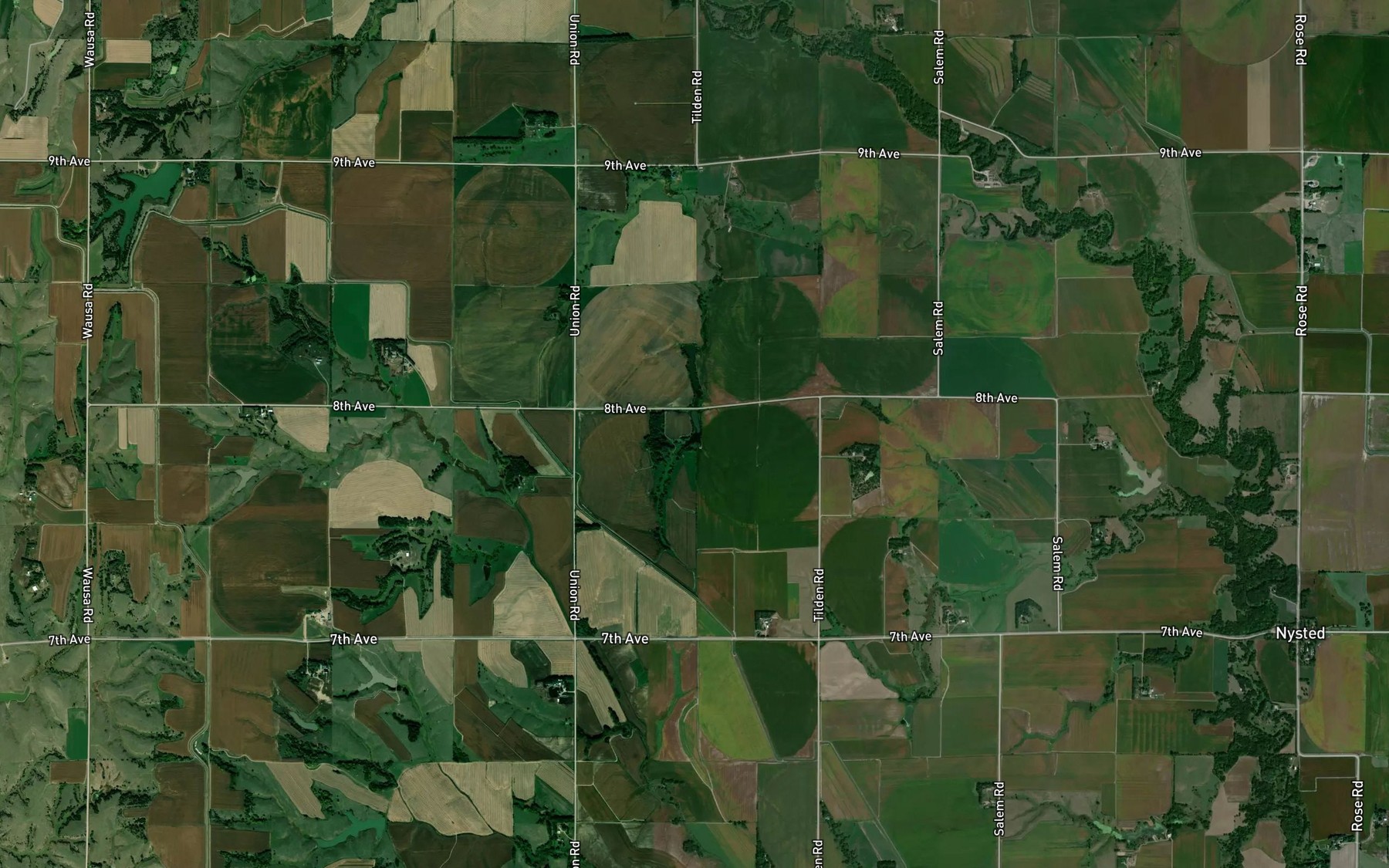 Satellite map of the Christensen Reservoir