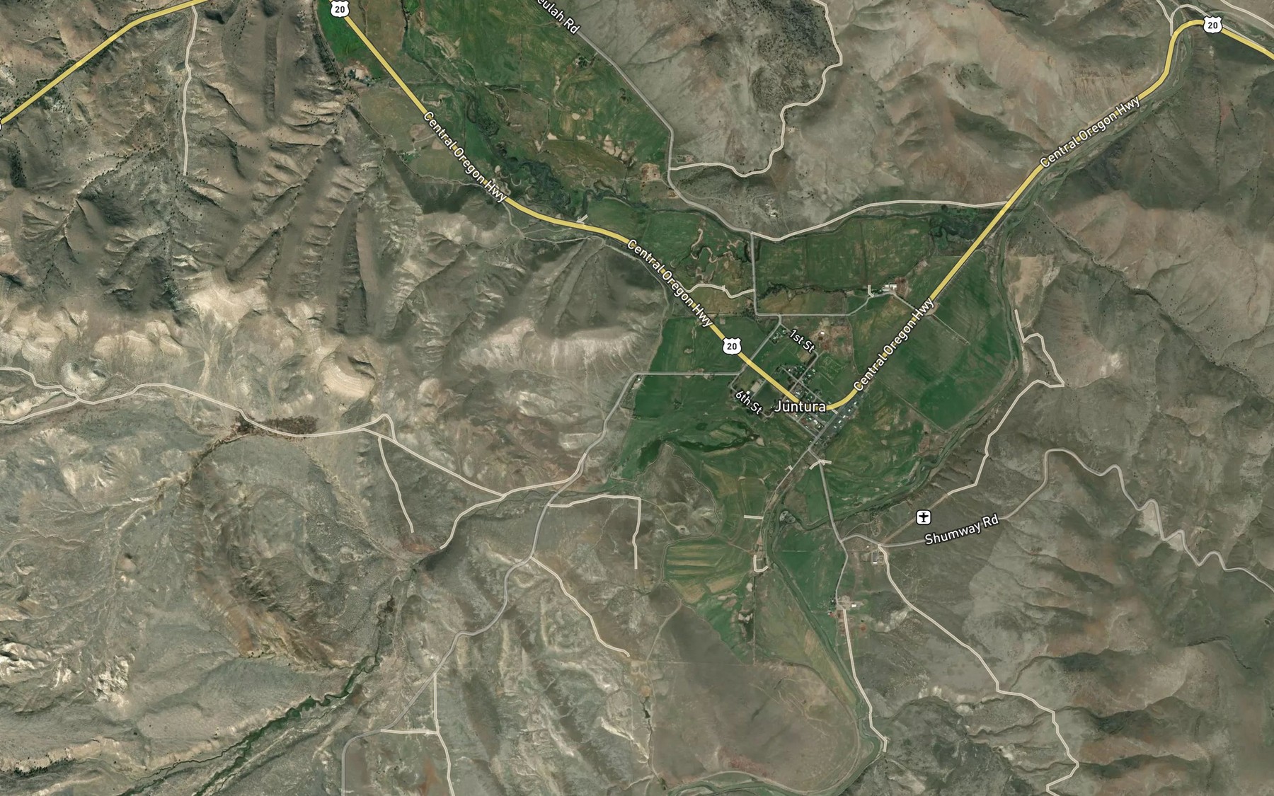 Satellite map of the Townsite Ditch