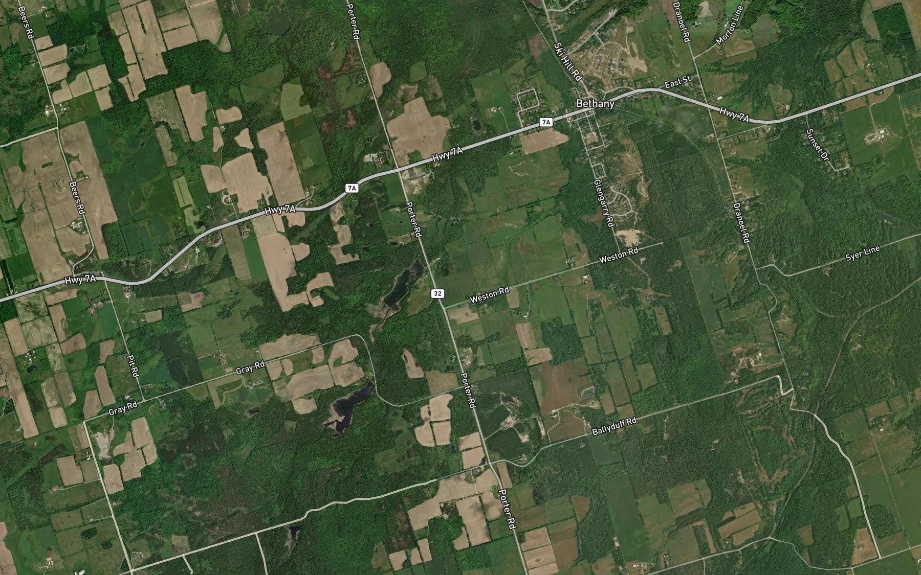 Satellite map of the McKinnon Pond