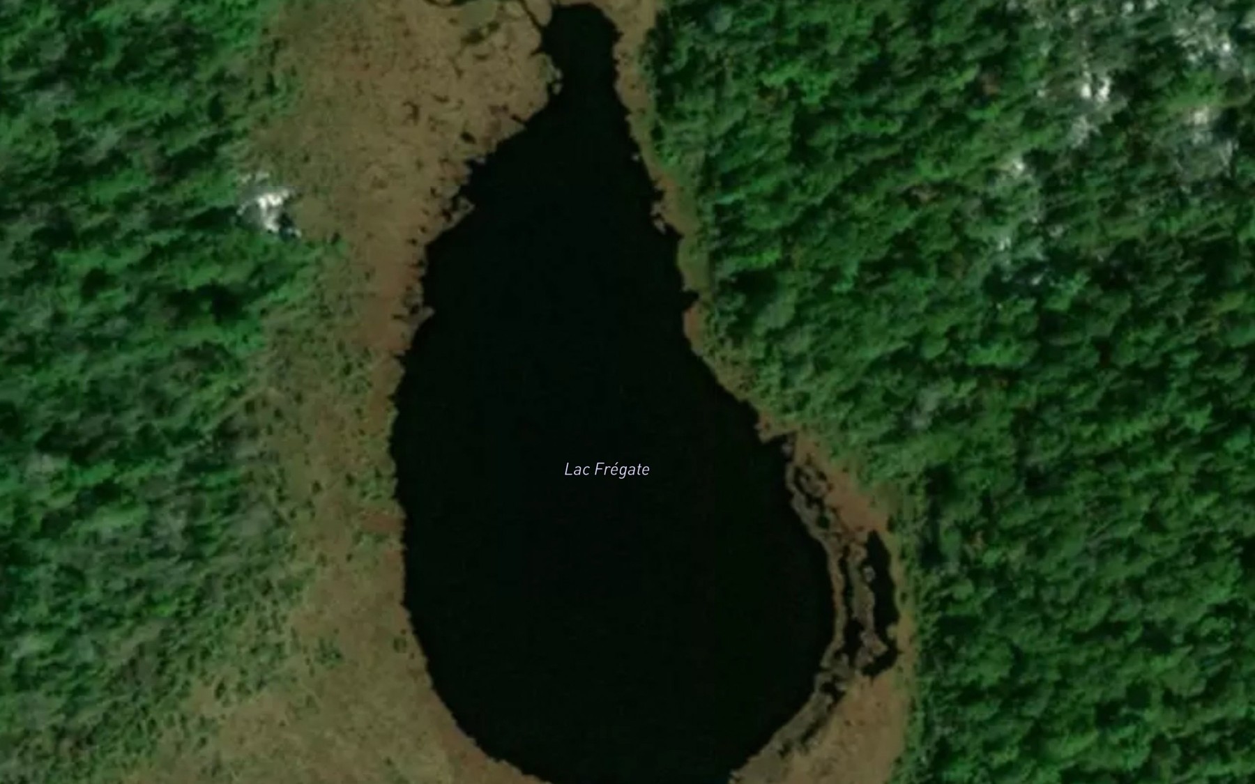 Satellite map of the Lac Fregate