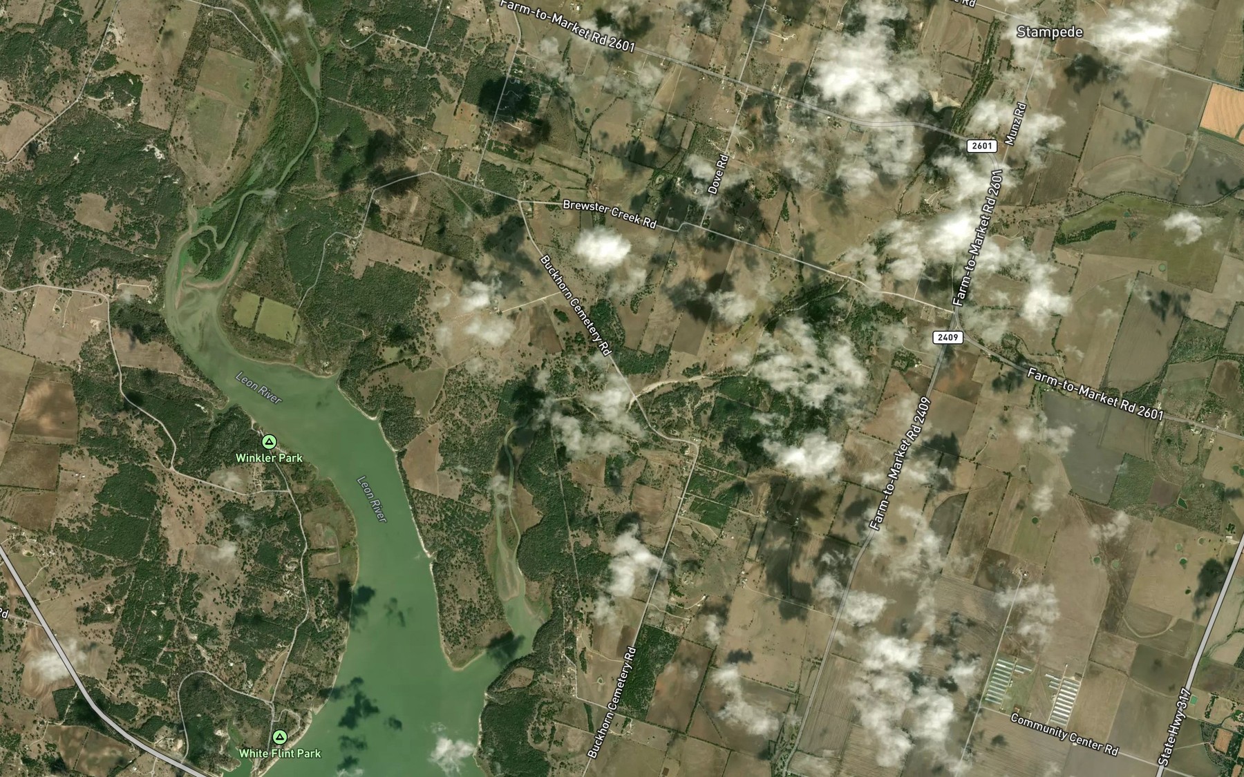 Satellite map of the Brewster Creek