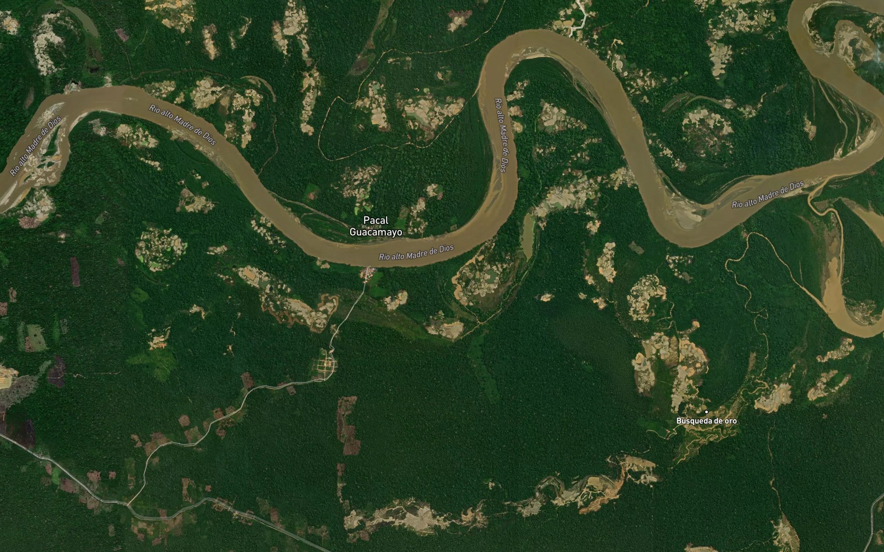 Satellite map of the Laguna Huacamayo