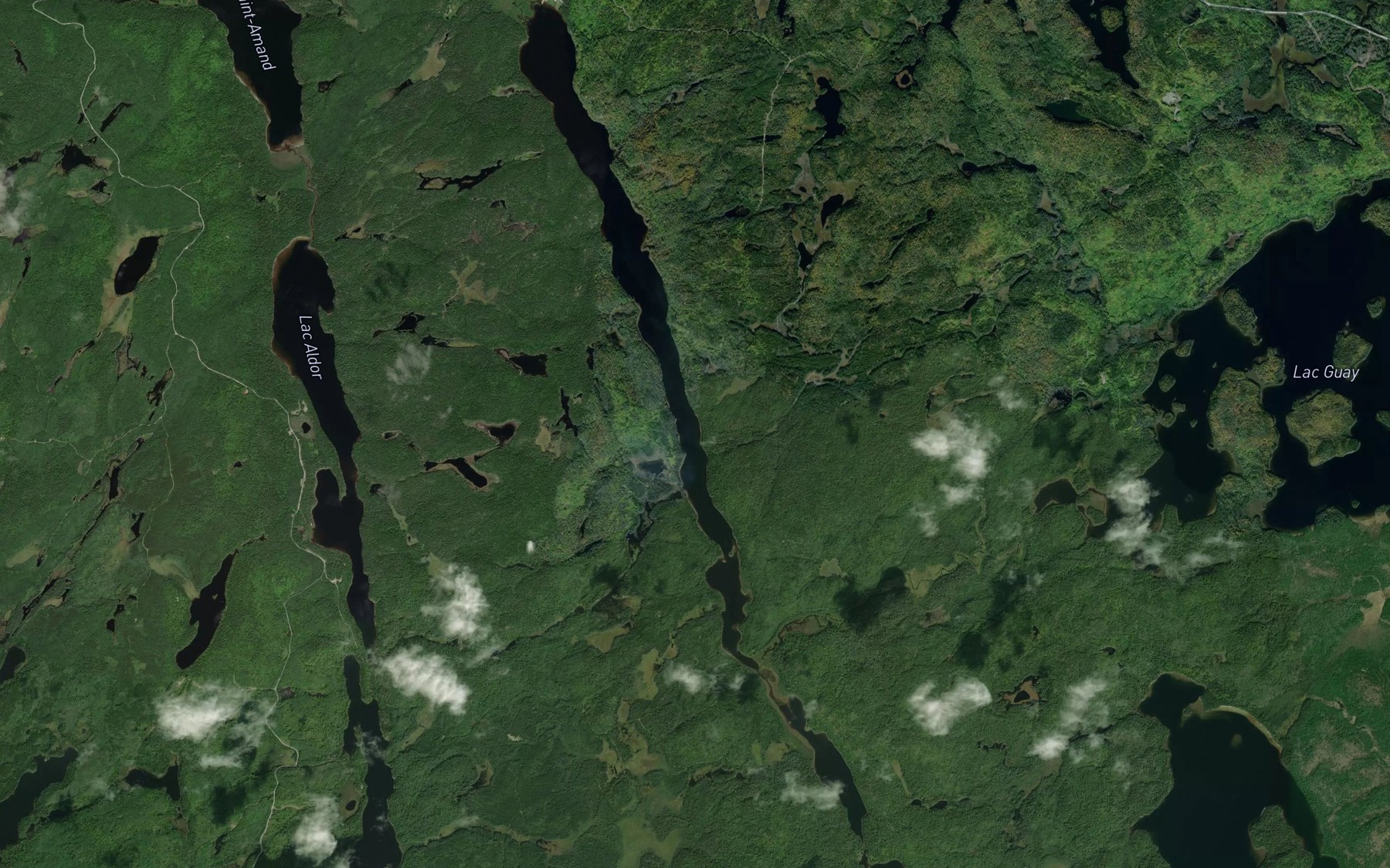 Satellite map of the Lac Moran