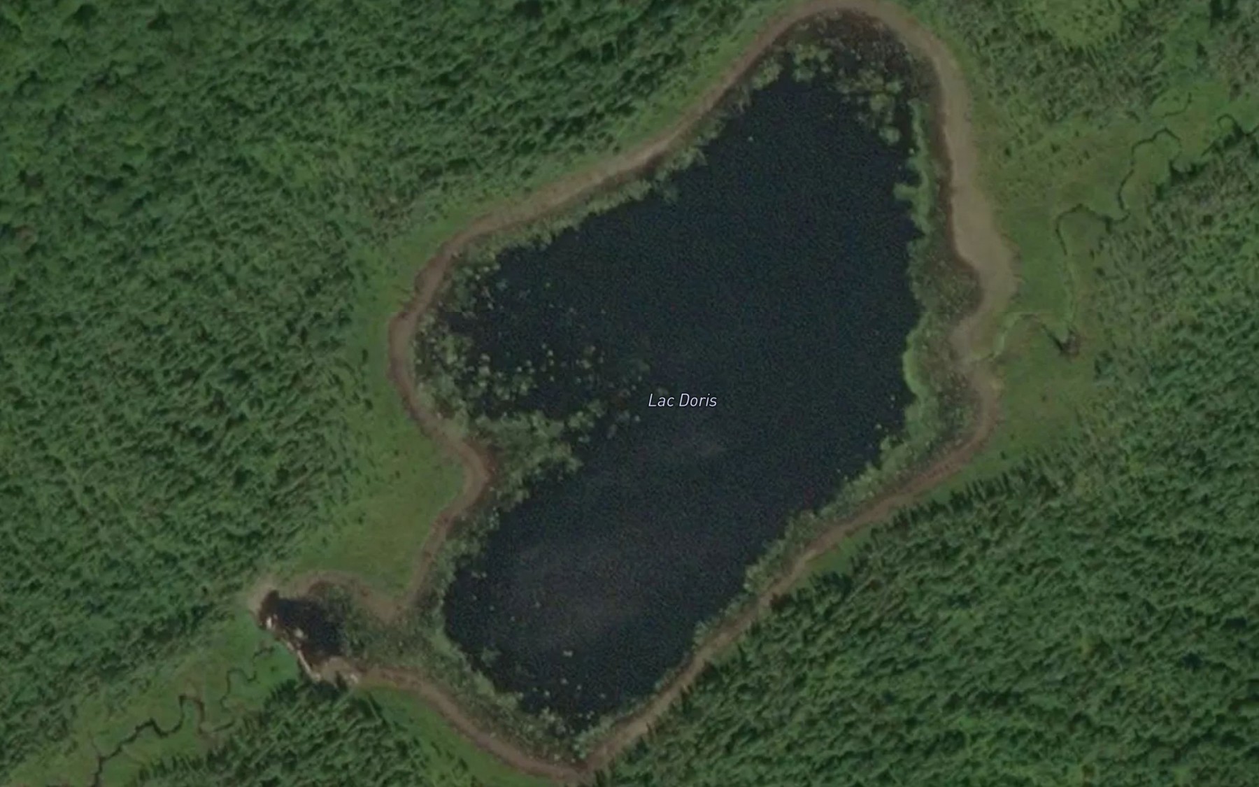 Satellite map of the Lac Doris