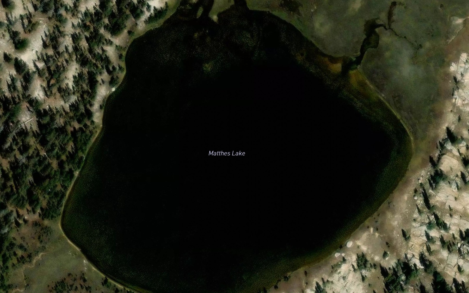 Satellite map of the Matthes Lake