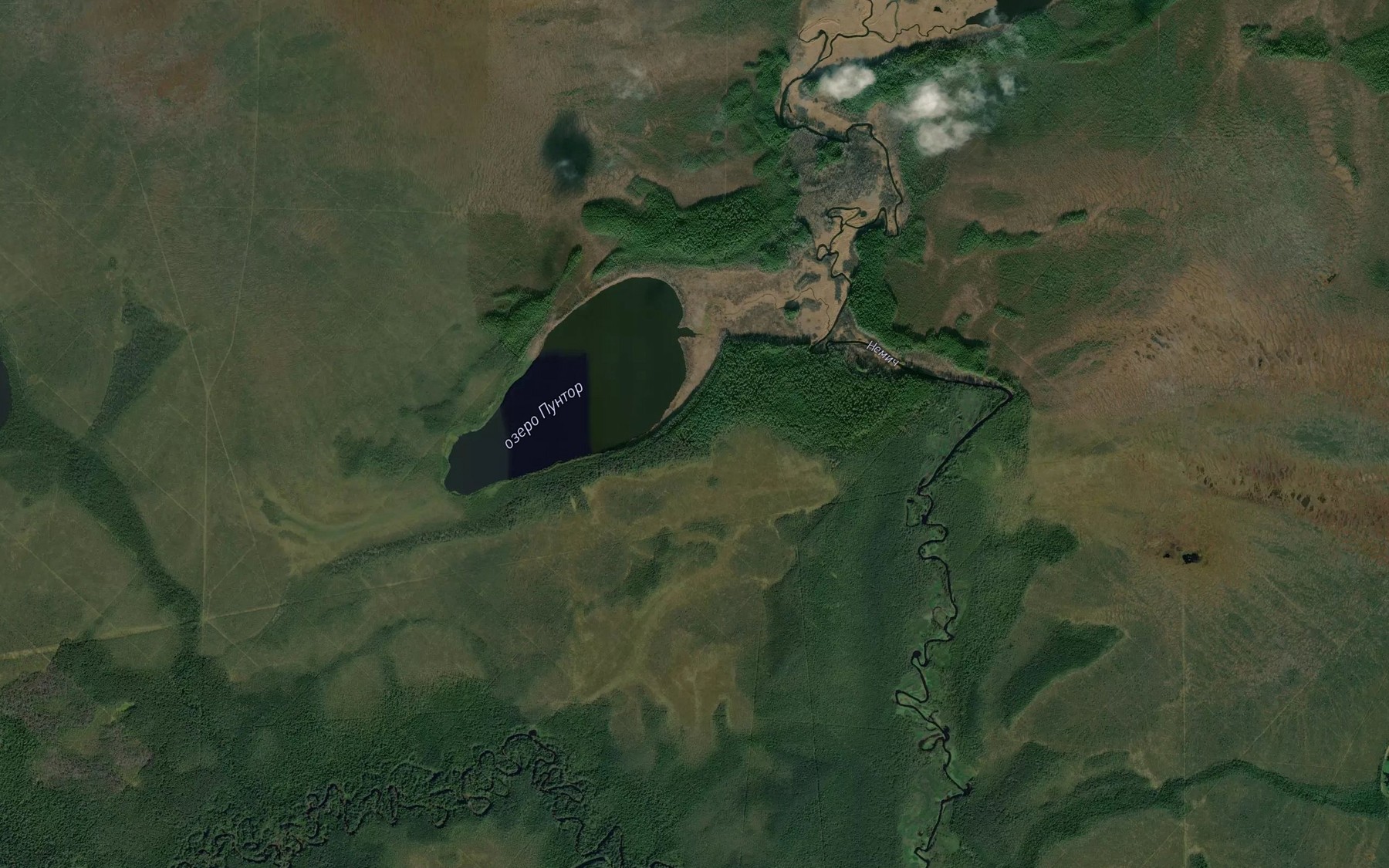 Satellite map of the Ozero Nanpun