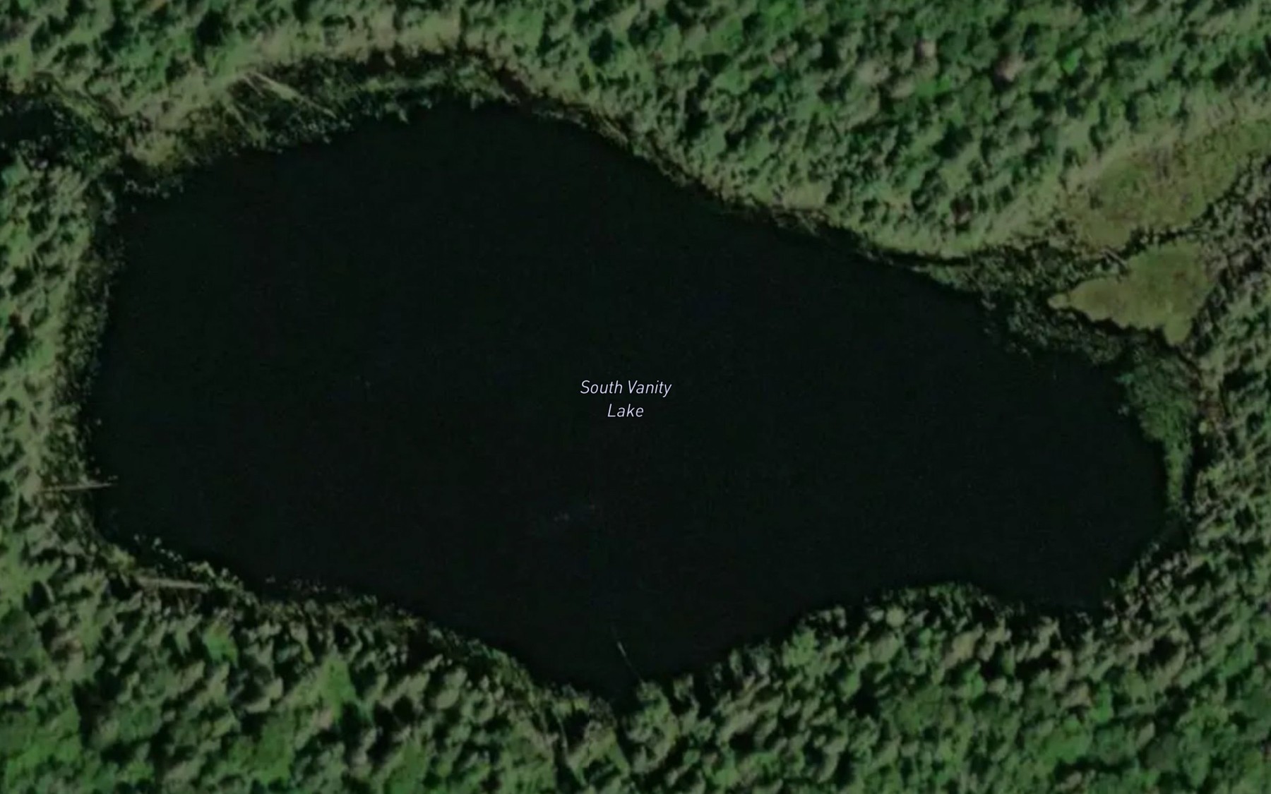 Satellite map of the South Vanity Lake