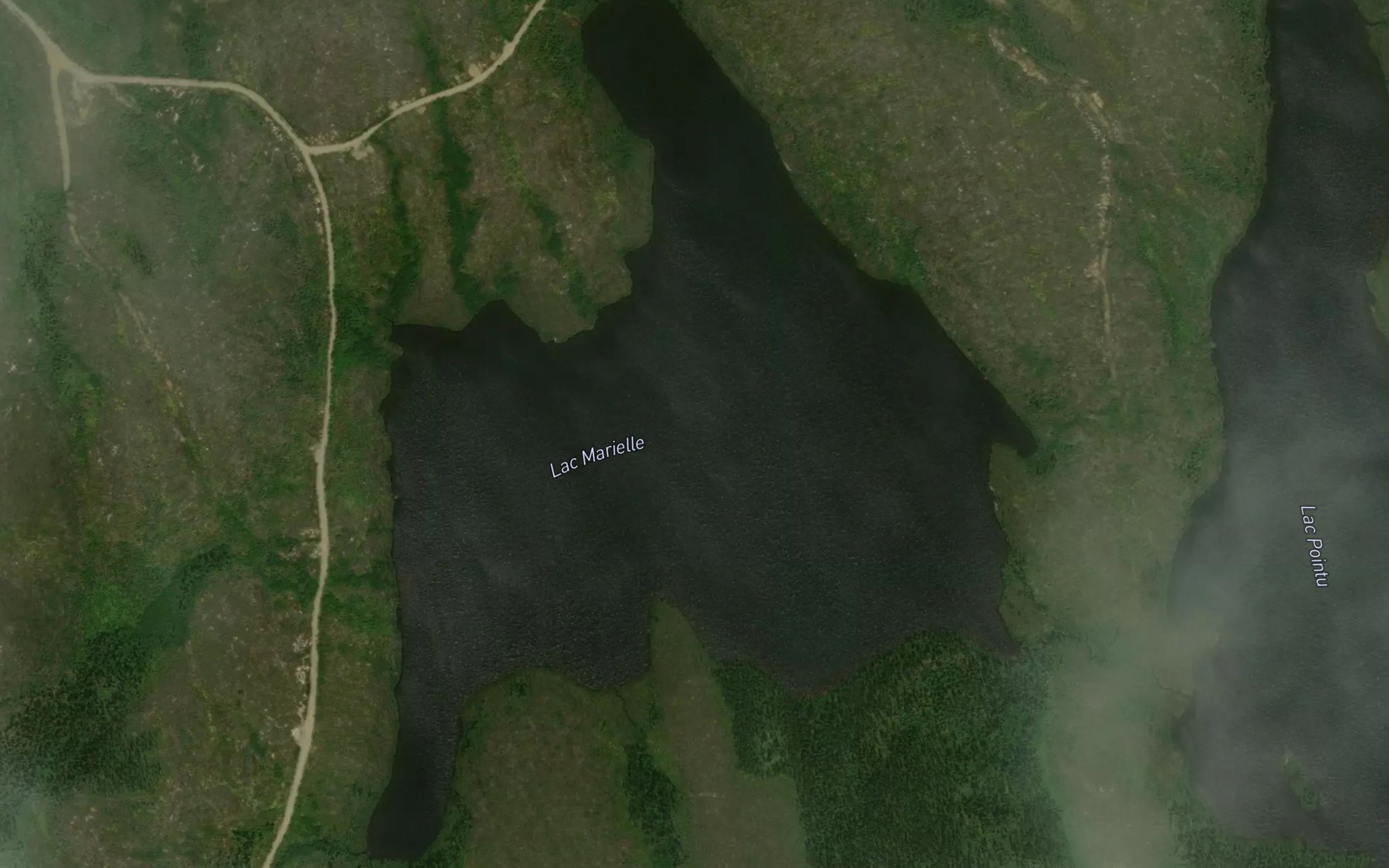 Satellite map of the Lac Marielle