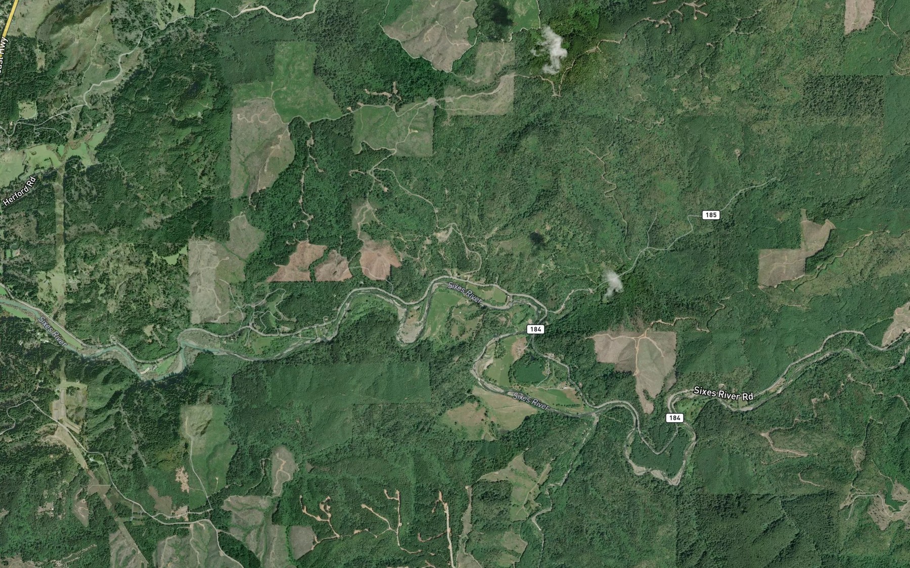 Satellite map of the Koch Creek