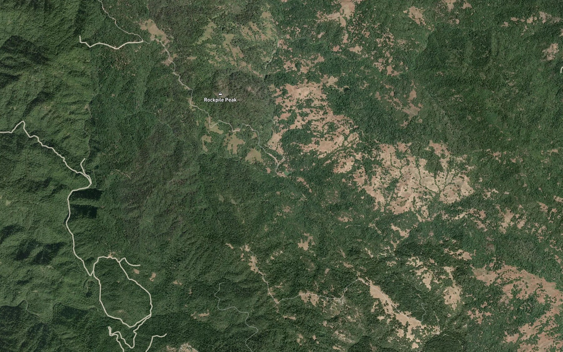 Satellite map of the Burnt Ridge Creek