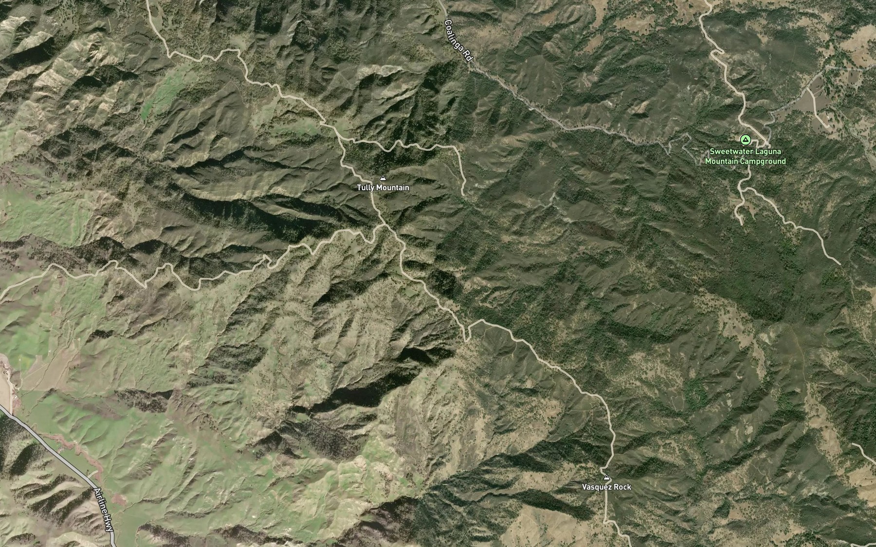 Satellite map of the Sulphur Spring