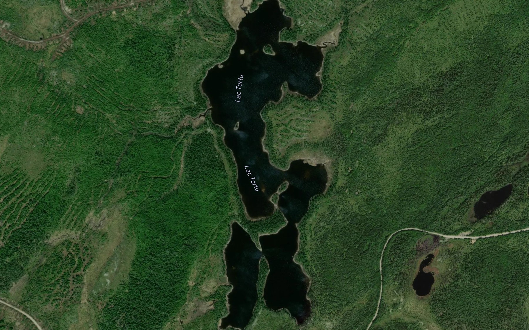 Satellite map of the Lac Tortu