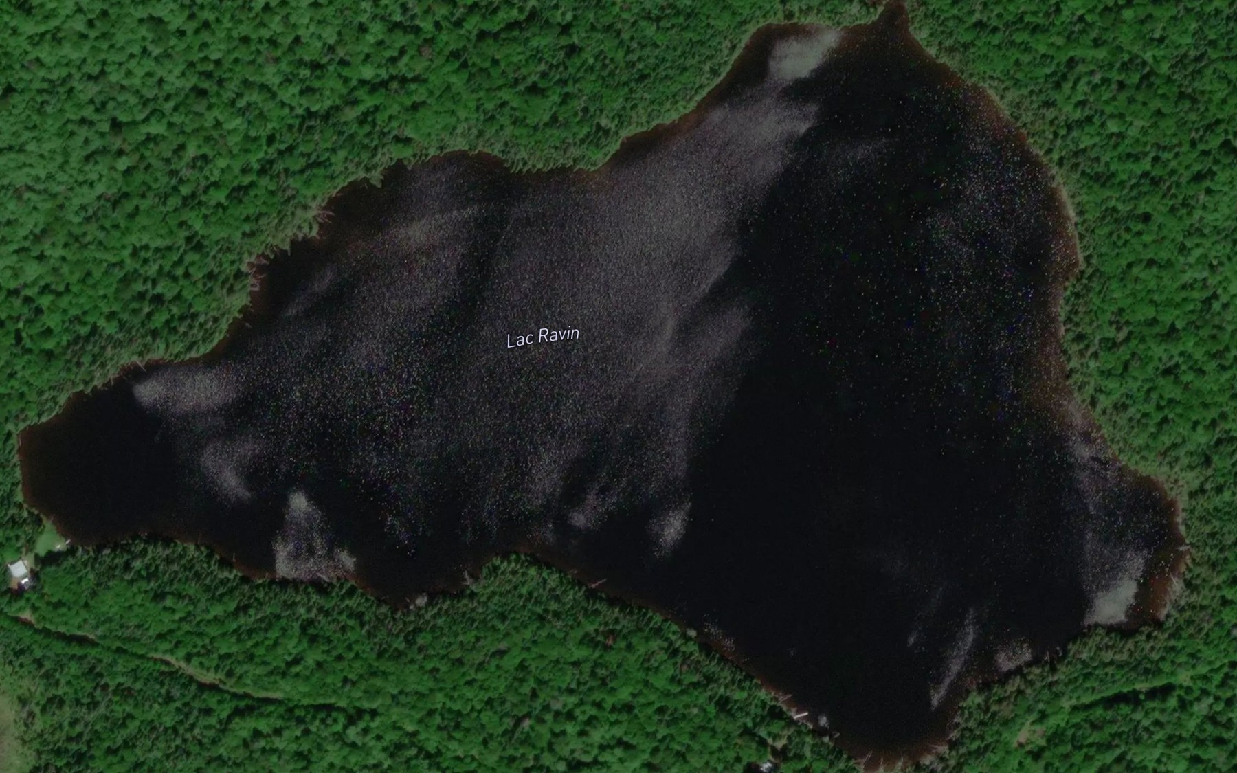 Satellite map of the Lac Ravin