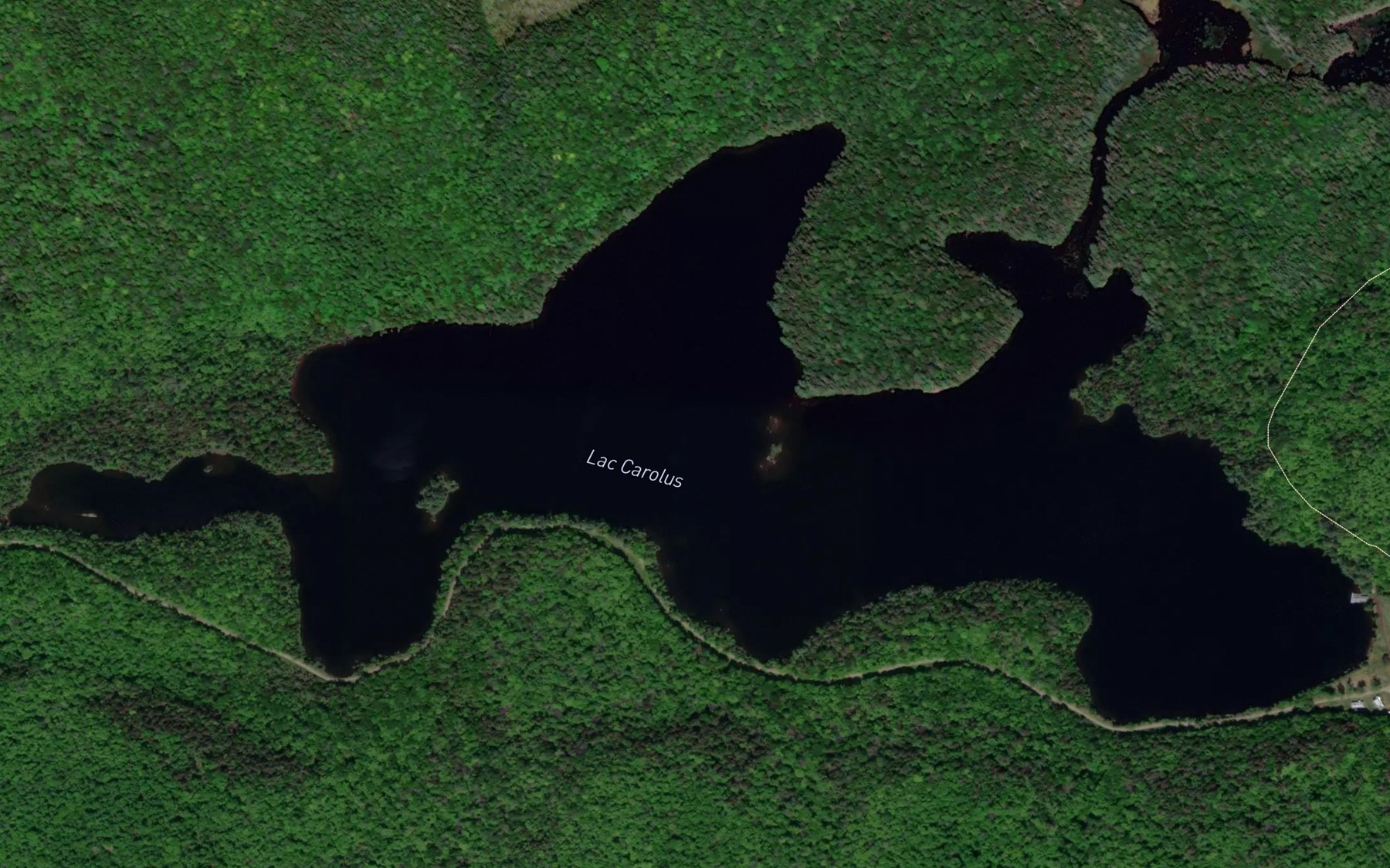 Satellite map of the Lac Carolus
