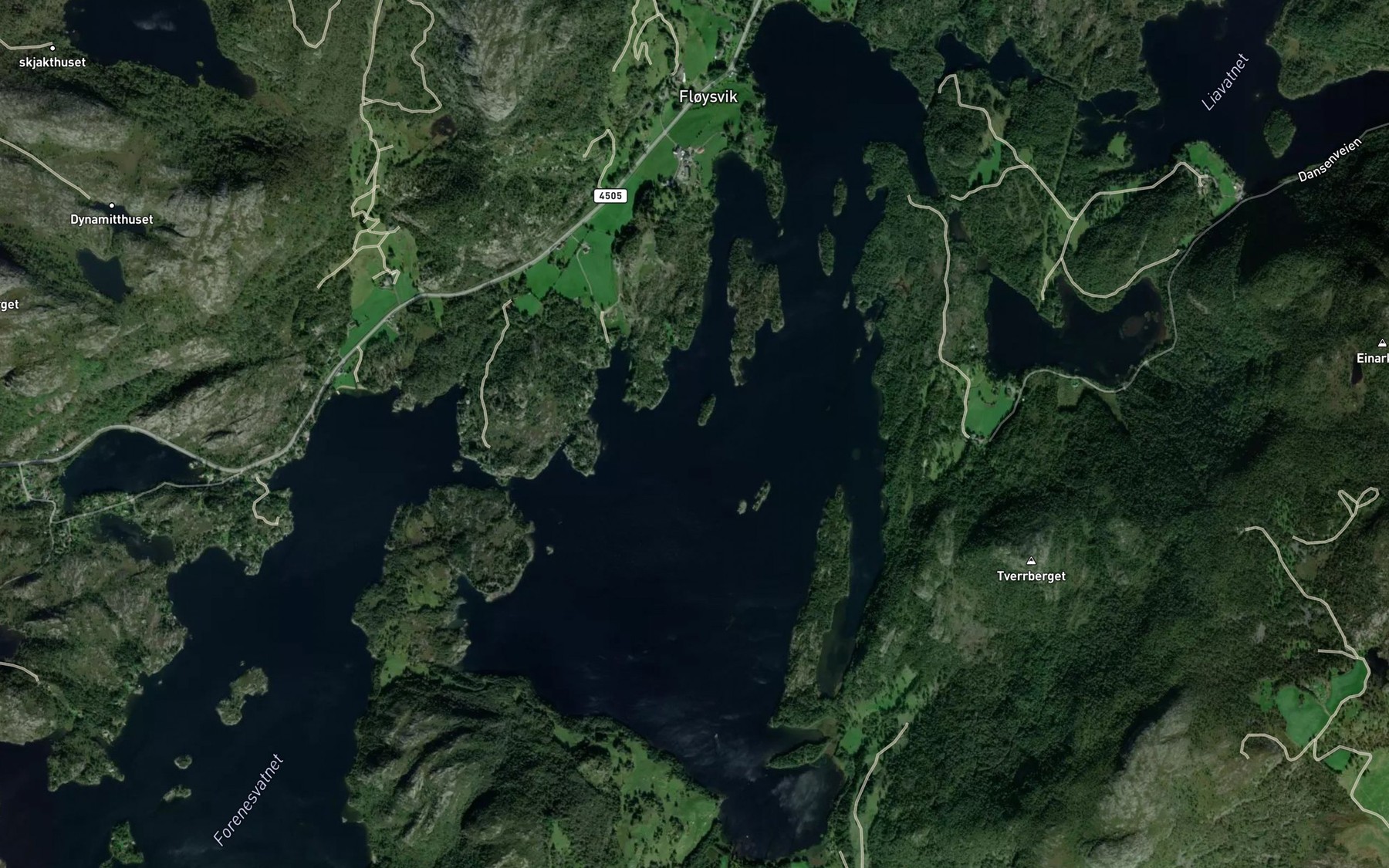 Satellite map of the Storavatnet