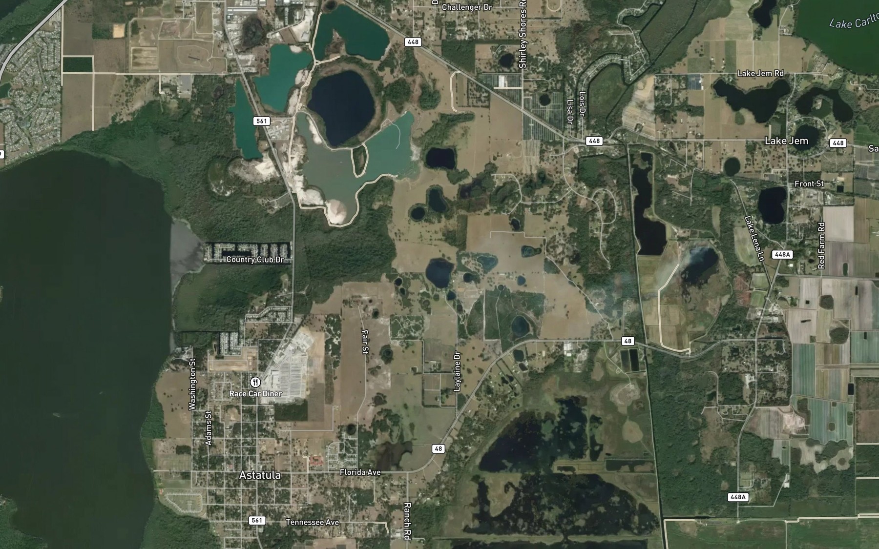 Satellite map of the Summerall Lake