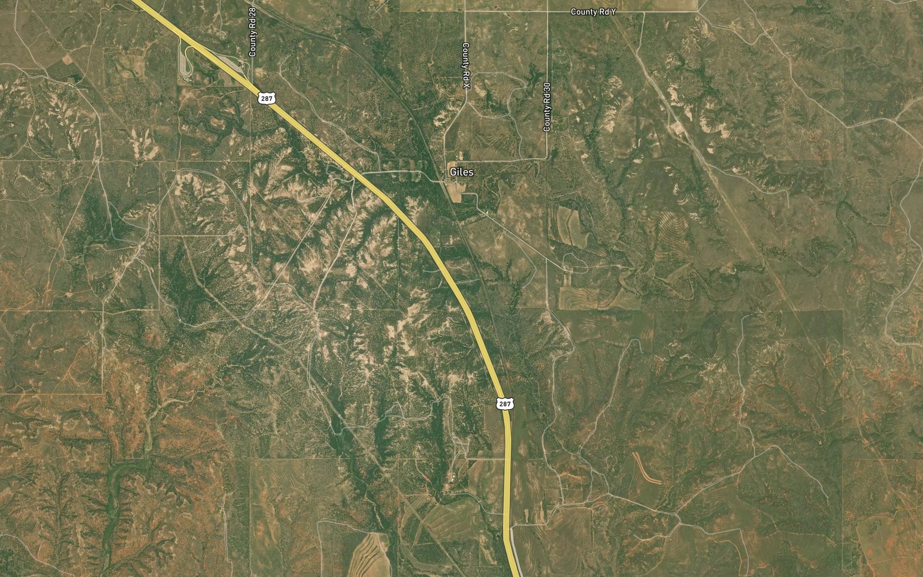 Satellite map of the Parker Springs (historical)