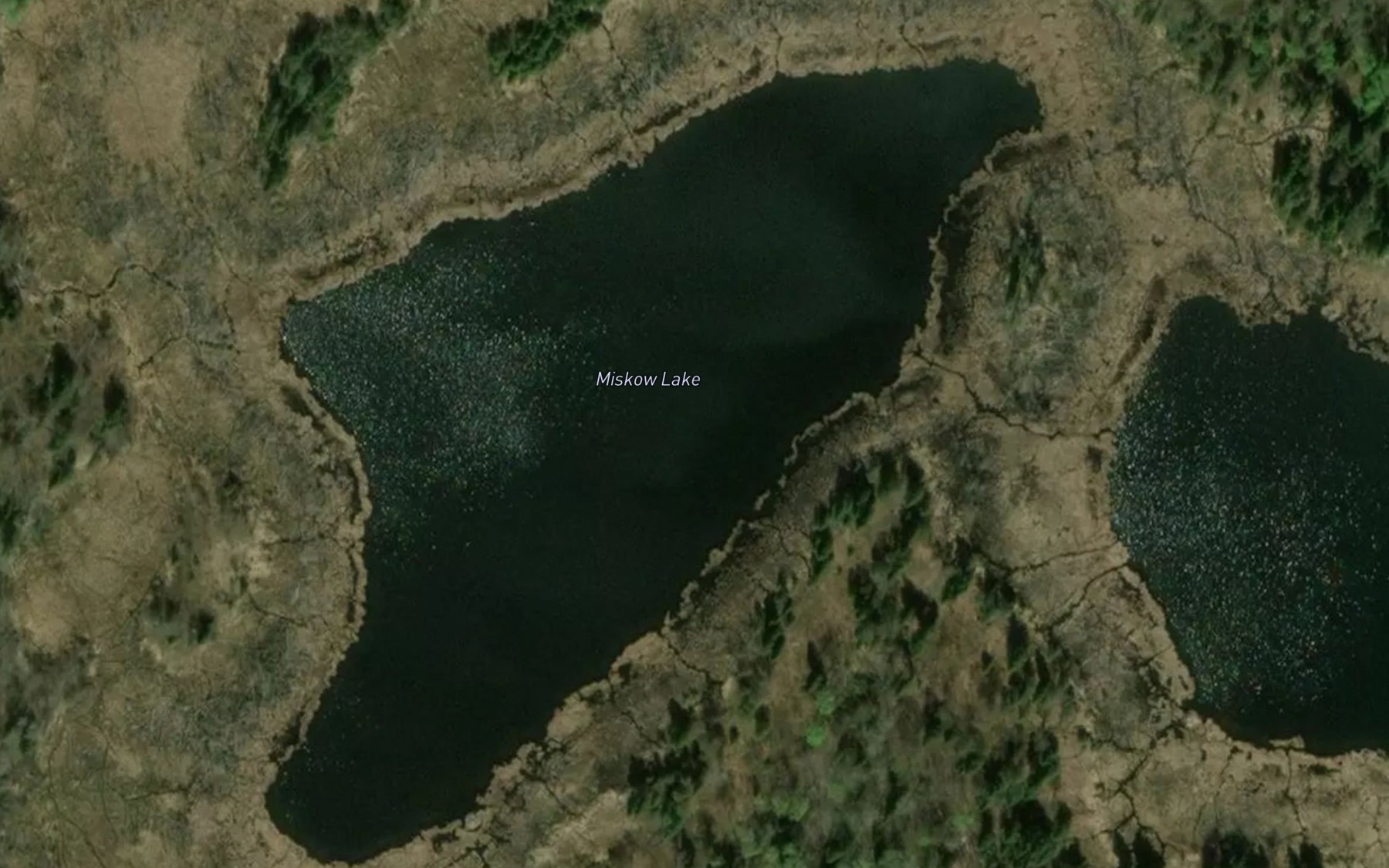 Satellite map of the Miskow Lake