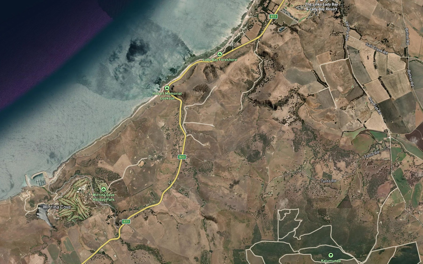 Satellite map of the M Gully