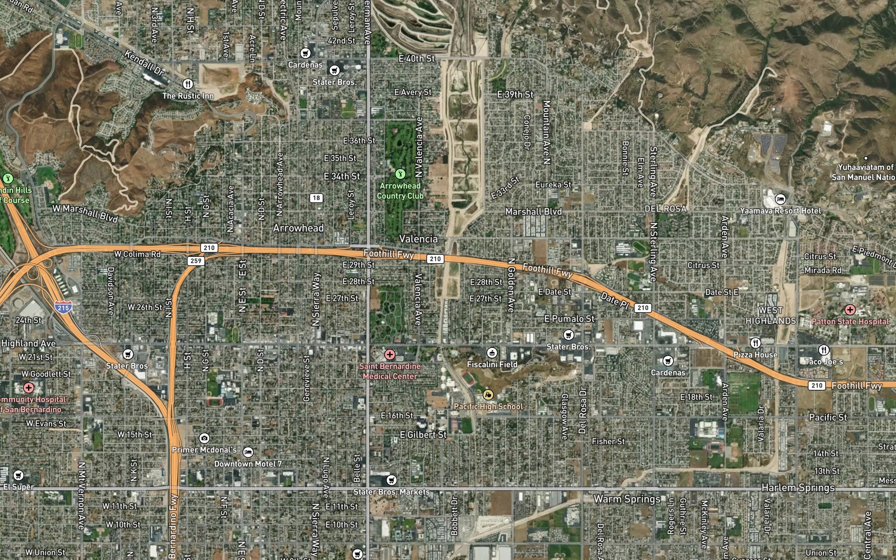 Satellite map of the Lynwood Basins