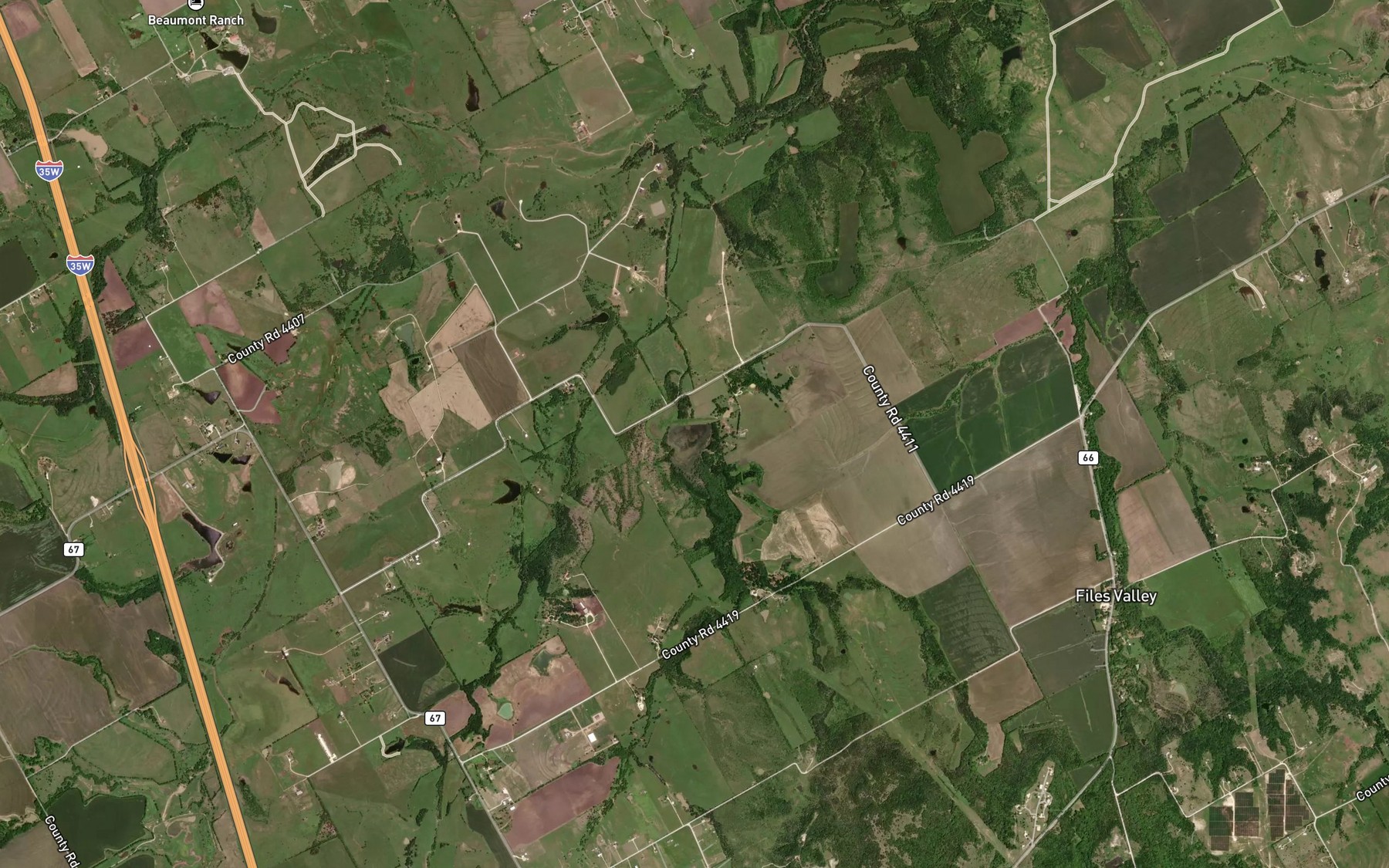 Satellite map of the Soil Conservation Service Site 74 Reservoir