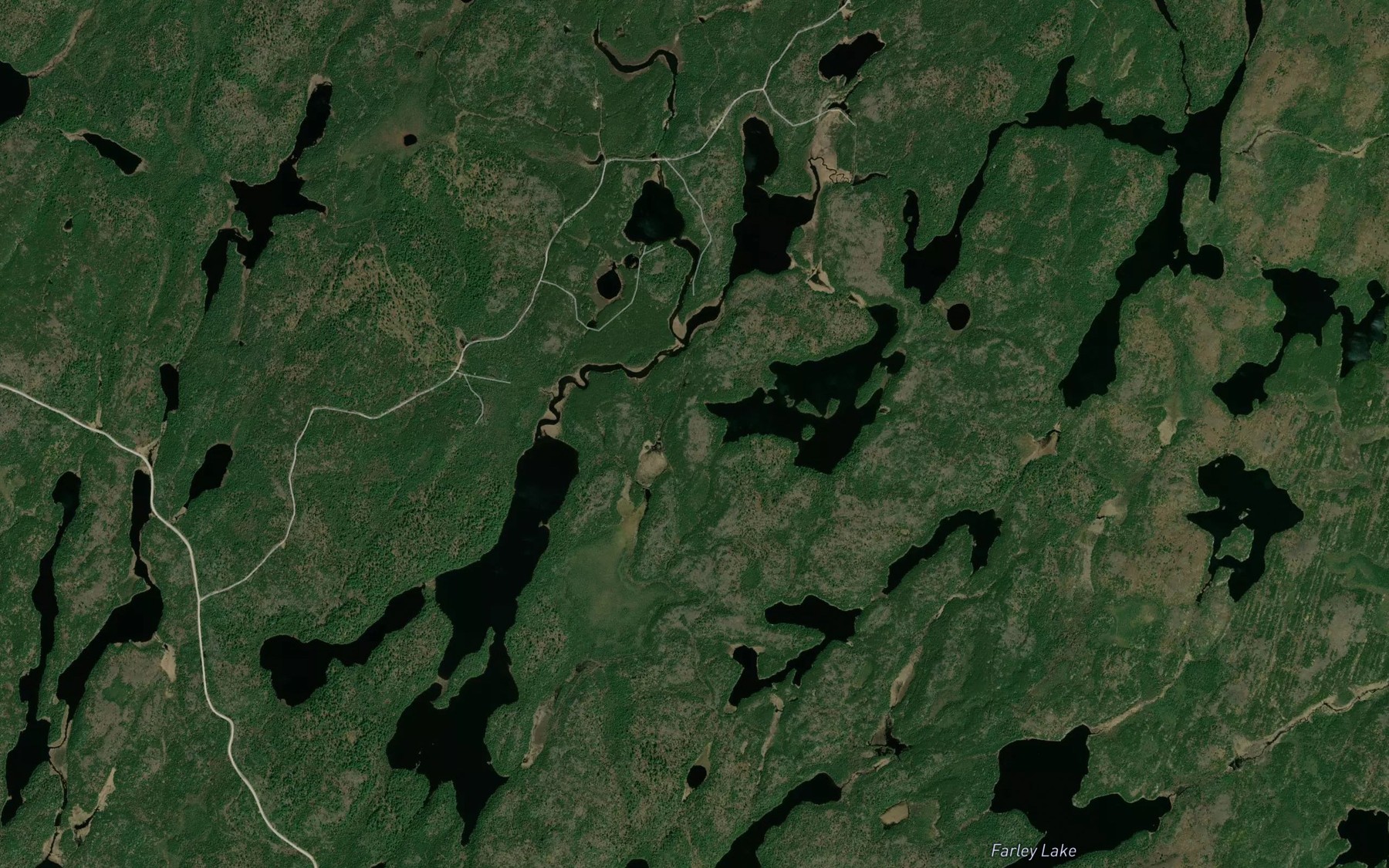 Satellite map of the Bar Creek
